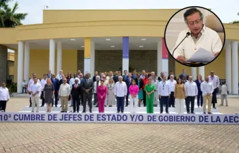 Este viernes inició la cumbre de mandatarios de la Asociación de Estados del Caribe (AEC) en Montería sin la presencia de Gustavo Petro. Fotos: Cancillería y Presidencia