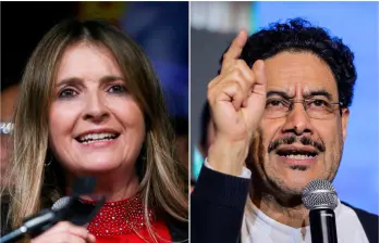 Paloma Velencia, senadora y precandidata del Centro Democrático; e Iván Cepeda, senador y precandidato del Pacto Histórico. FOTOS: Colprensa