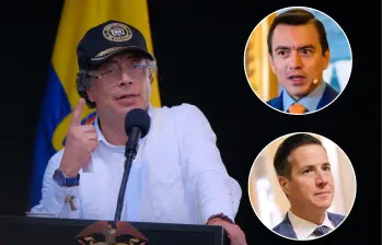 El presidente Gustavo Petro habló sobre las funciones del presidente de Ecuador, Daniel Noboa, y el senador republicao Bernie Moreno. FOTOS: Colprensa 