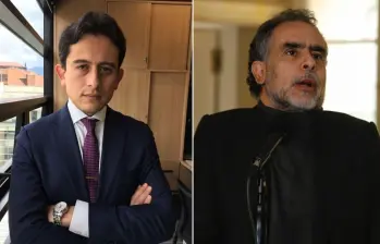 La trifulca entre Armando Benedetti y Luis Carlos Reyes. FOTOS: Colprensa 