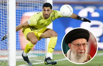 El exguardameta de la selección nacional, Mohammad Rashid Mazaheri, fue encarcelado y aislado tras criticar abiertamente al régimen. FOTO: Getty
