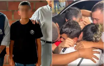 Lyan José Hortúa tiene 11 años y estuvo secuestrado durante 18 días. Las autoridades ofrecían una millonaria recompensa por información sobre sus captores. FOTOS: Cortesía y captura de video