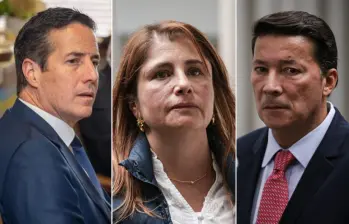 Bernie Moreno, defensora del Pueblo, Iris Marín Ortiz, y el registrador nacional Hernán Penagos Giraldo, los que garantizaron la transparencia en las elecciones presidenciales del 31 de mayo de 2026. FOTOS: Colprensa 