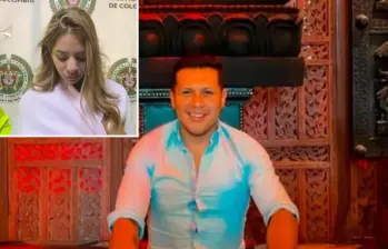 Adelante, la mujer condenada. Atrás, el ciudadano ecuatoriano asesinado. FOTO: Cortesía