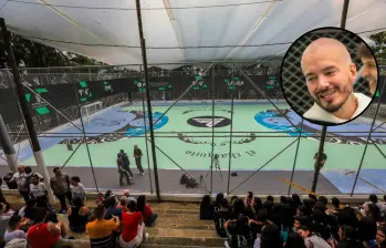 Así luce la remodelada cancha polideportiva Santa Inés en Manrique, inaugurada por J Balvin. FOTOS: Esneyder Gutiérrez.