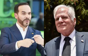 A la izquierda, Abelardo de la Espriella; a la derecha, Miguel Uribe Londoño. FOTO: MANUEL SALDARRIAGA QUINTERO Y COLPRENSA