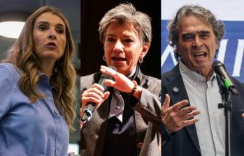 Los candidatos que confirmaron: Paloma Valencia, Claudia López y Sergio Fajardo. Foto: Colprensa