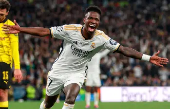 Vinicius celebrando en la final de la Champions League 2024. FOTO: X RealMadrid