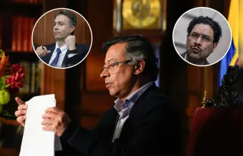 Daniel Quintero e Iván Cepeda buscan el visto bueno de Gustavo Petro para liderar las banderas del Pacto Histórico de cara a unas consultas presidenciales en marzo del año entrante. Fotos: Colprensa