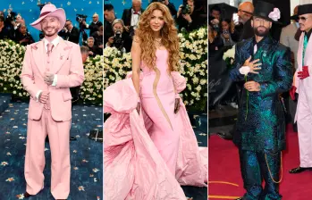 Así llegaron a la Met Gala 2025 J Balvin, Shakira y Maluma. FOTOS Getty