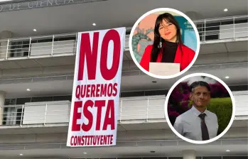Pancartas contra la constituyente y grafitis contra algunos profesores de la Universidad son reflejo del ambiente de tensión. FOTO Redes sociales 