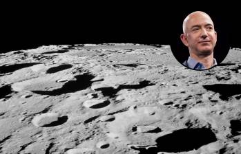 La primera parte de las misiones para construir la Base Lunar estará a cargo de Jeff Bezos y su compañía Blue Origin. FOTOS Cortesía Nasa y AFP