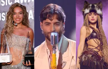 Maluma puso el espectáculo y Shakira y Karol G los premios: así brilló Colombia en los AMAs 2026. Foto: AMAs