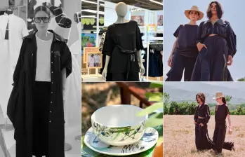 A la izquierda, María Elena Villamil. A la derecha, algunas piezas de esta colección que ya está disponible en El Éxito. FOTOS Cortesía