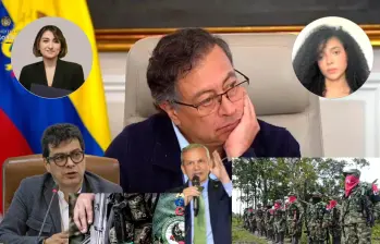 Presidente Gustavo Petro finaliza su gobierno rodeado de escándalos. Foto: Colprensa y captura de video.