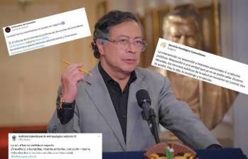 El jefe de Estado hizo una alocución pregrabada el viernes para defender su intervención a la Nueva EPS y su gestión en el sector salud. Esa fue la antesala del cambio de la comunicación gubernamental. Foto: Presidencia