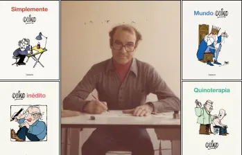 Algunos de los libros que ya se pueden conseguir en Colombia sobre el trabajo de Quino que no había sido publicado en el país. FOTOS Cortesía