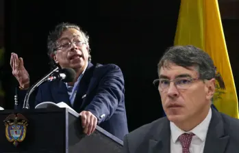 Presidente Gustavo Petro y el magistrado del CNE, Álvaro Hernán Prada. Foto: Colprensa
