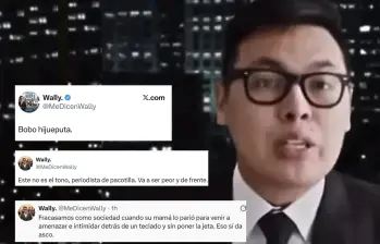 El influencer y ahora candidato al Senado, Wally, respondió con insultos a sus críticos tras obtener la mayor votación del Pacto Histórico. FOTO: CAPTURAS DE PANTALLA.