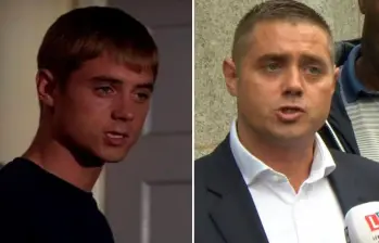 Izquierda: el actor en su participación enLondon’s Burning. Derecha: Alford en rueda de prensa. Fotos: Tomadas de Video.