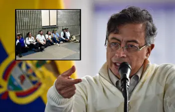 El presidente se refirió a la imagen de varios alcaldes sentados en el suelo esperando hablar con él sobre la situación que viven sus comunidades. Fotos: La Razón de Córdoba y Colprensa