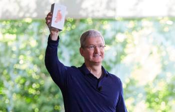 La empresa que lidera Tim Cook, Apple, vendió 3,7% más de celulares en 2023. FOTO Cortesía Apple 