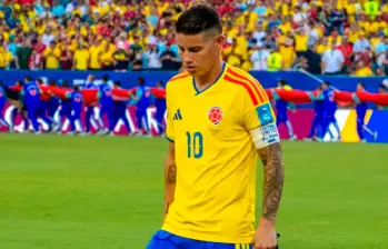 El volante cucuteño James Rodríguez, de 35 años, fue el capitán de la Selección Colombia en el mundial de Norteamérica. Foto: Juan Antonio Sánchez