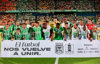Atlético Nacional y Once Caldas se unieron en el Atanasio Girardot por los damnificados del terremoto que golpeó a Colombia. FOTO MANUEL SALDARRIAGA