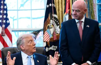 El presidente de Estados Unidos, Donald Trump y el presidente de la Fifa, Gianni Infantino en la Casa Blanca. FOTO: Tomada de Instagram @Fifa