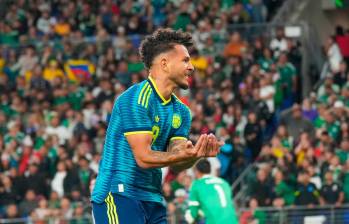 El festejo de Luis Suárez tras marcar el gol de Colombia ante México. FOTO FCF