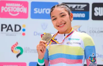 Manuela Loaiza, la nueva promesa de la velocidad del ciclismo de pista de Colombia. FOTO CORTESÍA FEDECICLISMO