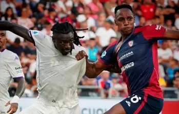 El partido tuvo un duelo constante entre Mina y Kean. Foto: Tomada de redes @yerrymina