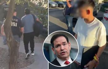 La filtración de un memorando firmado por el secretario de Estado de EE. UU., Marco Rubio, confirmó que el Gobierno estadounidense ordenó la detención y priorizó la deportación del activista colombiano Beto Coral. FOTO: Captura de video de redes sociales @DCoronell y Getty