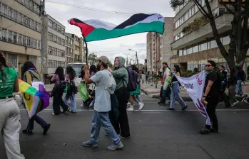 Este siete de octubre se llevará a cabo una marcha pro Palestina apoyada por el presidente Gustavo Petro. FOTO: Colprensa