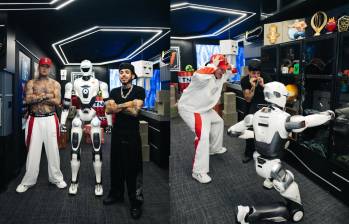Blessd y Westcol estaban presumiento de las habilidades de sus robots para la pelea que tendrán en un evento de boxeo amateur de streamers. Foto: @westcol