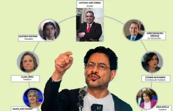 Así se configura el círculo que rodea al candidato del petrismo, Iván Cepeda. FOTO CORTESIA