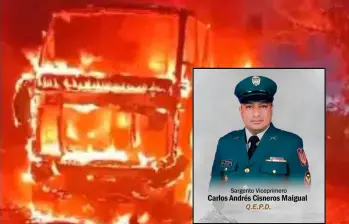 Integrantes de las disidencias de las Farc habrían incinerado un bus en Caquetá. FOTO: Captura de video- Ejército