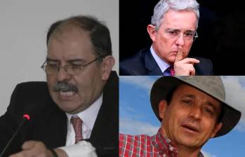 A la izquierda, José Miguel Narváez, exsubdirector del DAS. Arriba Álvaro Uribe, abajo su hermano Santiago Uribe. FOTO: COLPRENSA