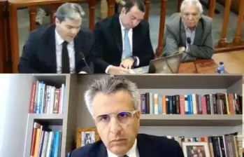 Exministros de Interior, Luis Fernando Velasco y de Hacienda Ricardo Bonilla. Foto: captura de video