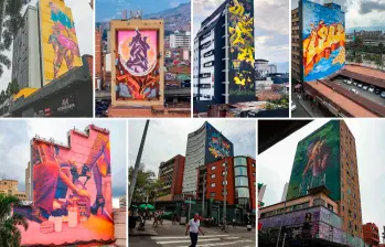 Estos murales los verá en un recorrido por el centro de Medellín. FOTOS Manuel Saldarriaga y Cortesía @cultura.med
