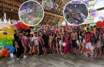 Accidente de bus en Segovia con excursión de graduados de colegio en Bello, Antioquia. Foto: cortesía