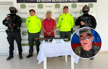 Luis Hernando Vera Fernández, alias Mono Luis, fue capturado en el Peñón, Cundinamarca. FOTOS: Cortesía Policía y Colprensa