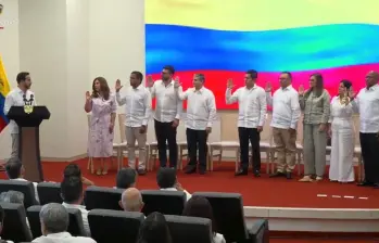 De la Espriella posesionó a los magistrados del CNE en Barranquilla, este 1 de septiembre. Foto: CNE.