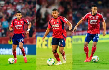 El defensa central Daniel Londoño ha sido uno de los futbolistas fundamentales del Medellín este semestre. Homer Martínez ha sido el equilibrio del mediocampo y Léider Berrío puede aportar goles. FOTO Camilo Suárez 