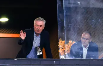 Carlo Ancelotti en uno de los palcos del estadio Nilton Santos, propiedad del Botafogo de Río de Janeiro. FOTO: Getty