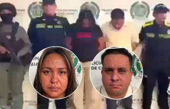 Alias “Katy” y alias “César”, ambos vinculados al cartel del ELN. Foto: Redes Sociales @PedroSanchezCol