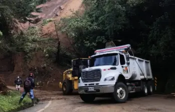 Deslizamiento que afectó el sector Ciriguán entre Cañasgordas y Santa fe de Antioquia. FOTO: Cortesía