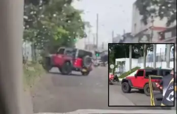 Momentos de la persecución por las avenidas de Ibagué. FOTO: imagen tomada de redes