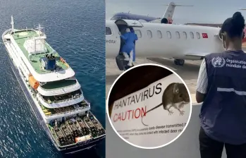 Evacuados del MV Hondius permanecen hospitalizados en Europa mientras el crucero, con pasajeros de 23 nacionalidades, navega hacia Tenerife. Foto: Getty / OMS / AFP