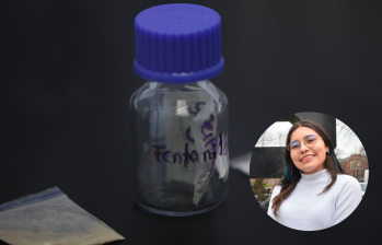 En fentanilo es una droga 100 veces más fuerte que la misma morfina y mata 110.000 personas al año. En la imagen Jimena Sotelo, una de las investigadoras de este estudio. Foto: Cortesía Unimedios. 